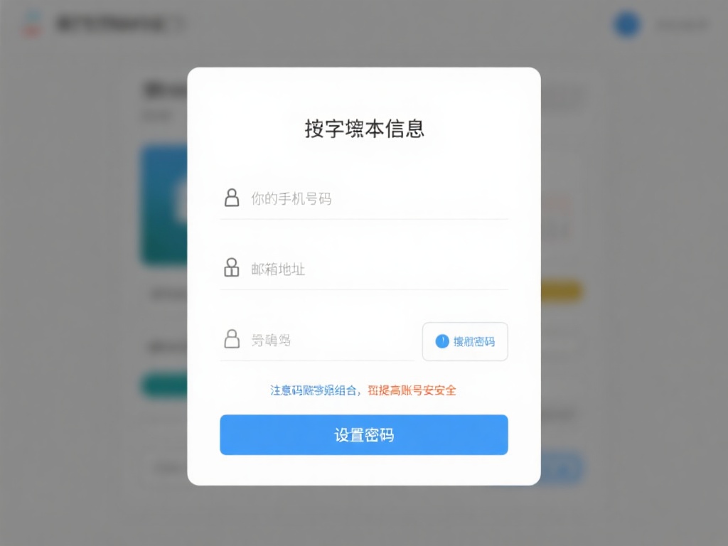 填写基本信息：按照提示输入你的手机号码、邮箱地址以